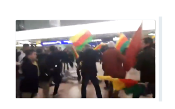 Turkse vakantiegangers verpesten illegale PKK-demonstratie in luchthaven Hannover