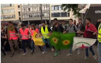 PKK/YPG aanhangers protesteren tegen regime in Turkije